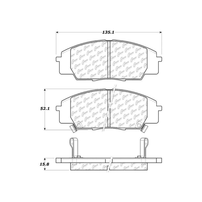 CENTRIC PARTS 103.08290 C-Tek Ceramic Brake Pads with Shims