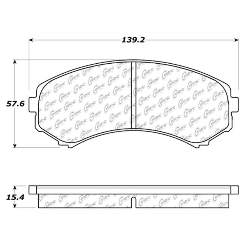 CENTRIC PARTS 103.08670 C-Tek Ceramic Brake Pads with Shims