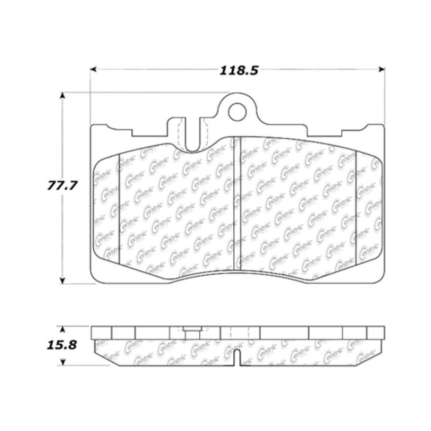 CENTRIC PARTS 103.08700 C-Tek Ceramic Brake Pads with Shims