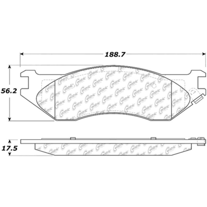 CENTRIC PARTS 103.08970 C-Tek Ceramic Brake Pads with Shims