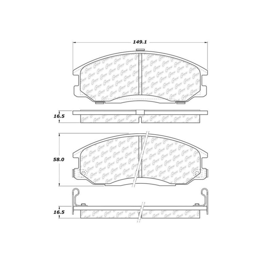 CENTRIC PARTS 103.09030 C-Tek Ceramic Brake Pads with Shims