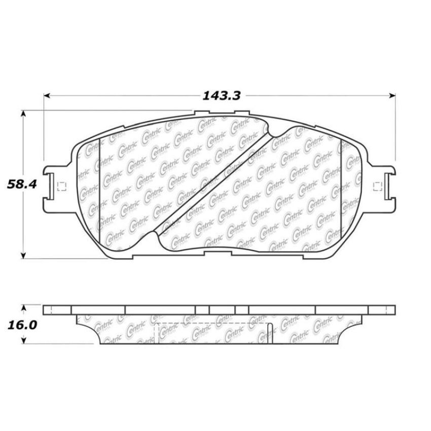 CENTRIC PARTS 103.09060 C-Tek Ceramic Brake Pads with Shims