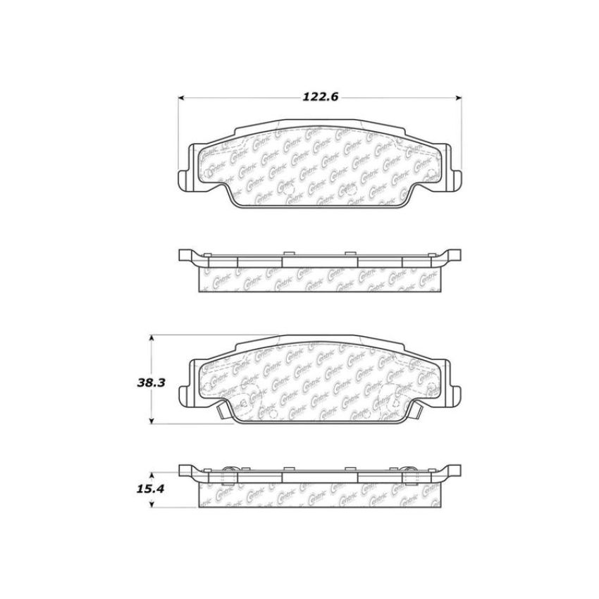 CENTRIC PARTS 103.09220 C-Tek Ceramic Brake Pads with Shims