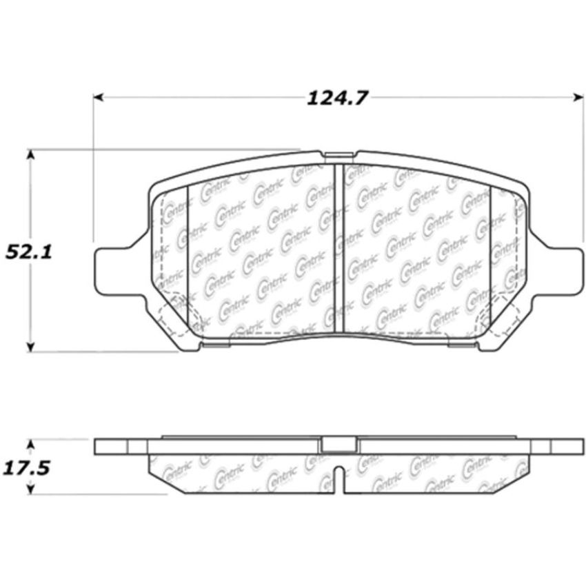 CENTRIC PARTS 103.09560 C-Tek Ceramic Brake Pads with Shims