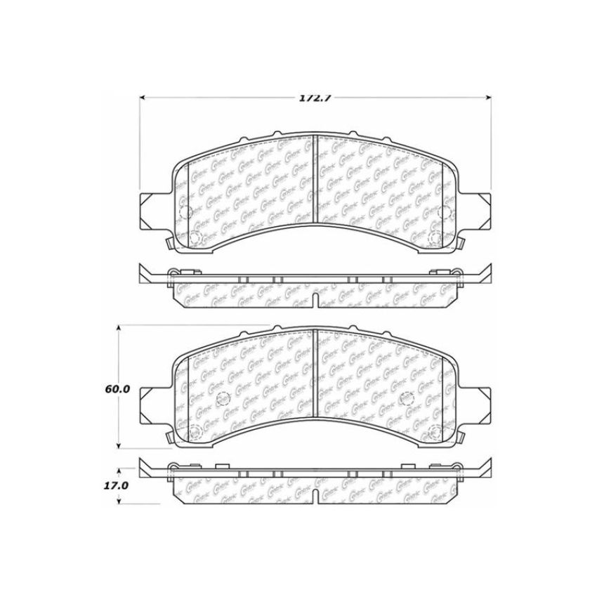 CENTRIC PARTS 103.09741 C-Tek Ceramic Brake Pads with Shims