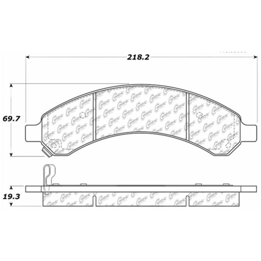 CENTRIC PARTS 103.09890 C-Tek Ceramic Brake Pads with Shims