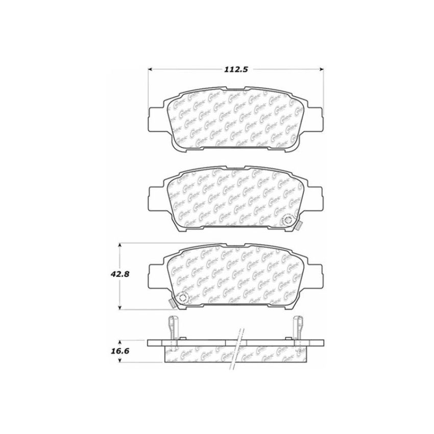 CENTRIC PARTS 103.09950 C-Tek Ceramic Brake Pads with Shims