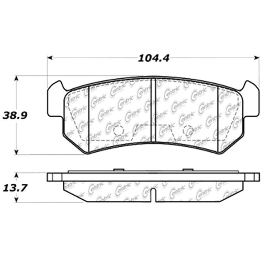 CENTRIC PARTS 103.10360 C-Tek Ceramic Brake Pads with Shims