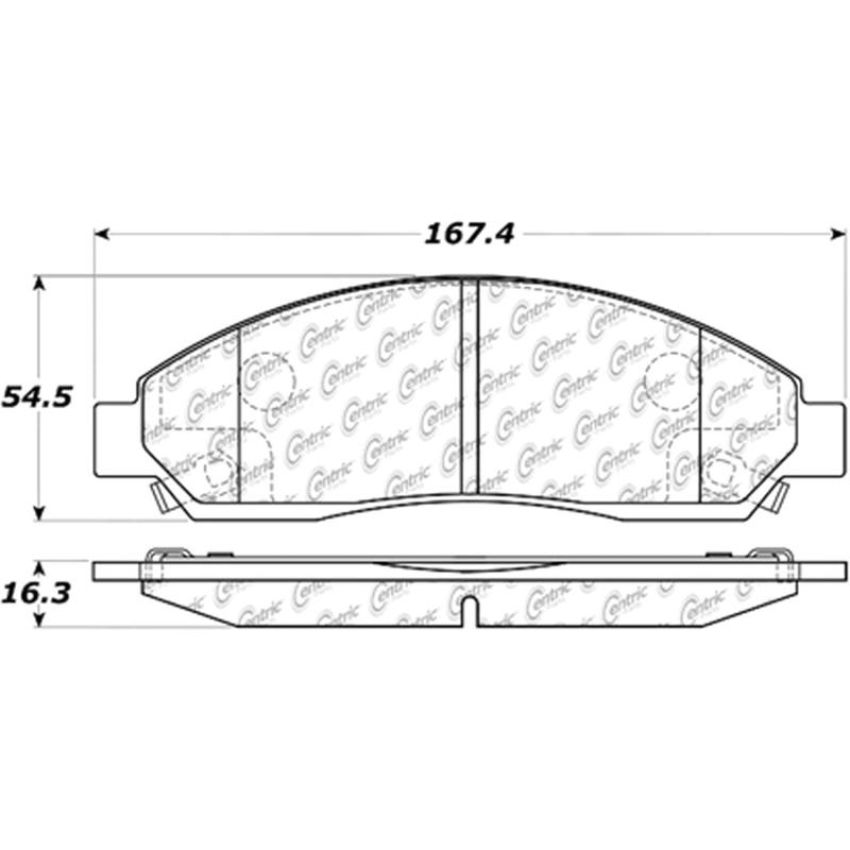 CENTRIC PARTS 103.10390 C-Tek Ceramic Brake Pads with Shims