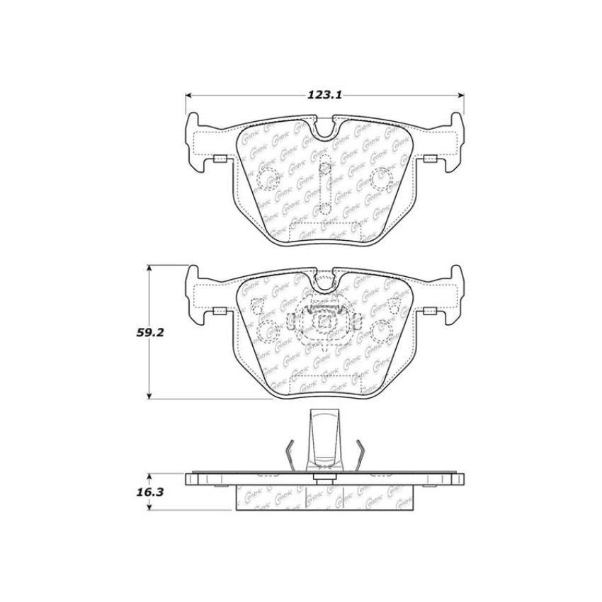 CENTRIC PARTS 103.10420 C-Tek Ceramic Brake Pads with Shims