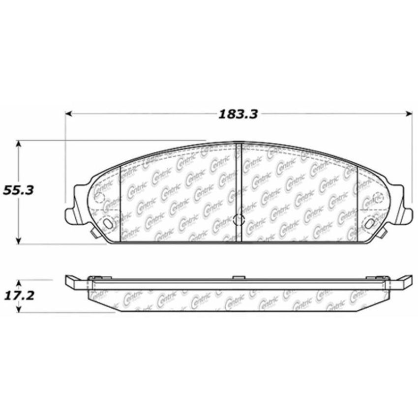 CENTRIC PARTS 103.10580 C-Tek Ceramic Brake Pads with Shims