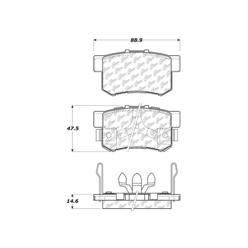 CENTRIC PARTS 103.10860 C-Tek Ceramic Brake Pads with Shims