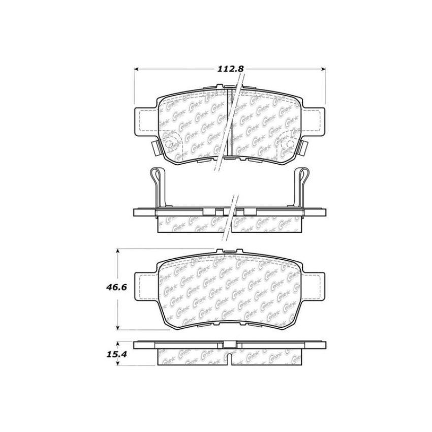 CENTRIC PARTS 103.10880 C-Tek Ceramic Brake Pads with Shims