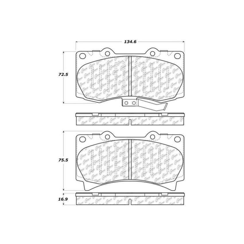 CENTRIC PARTS 103.11190 C-Tek Ceramic Brake Pads with Shims