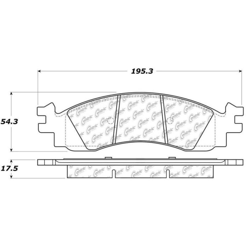 CENTRIC PARTS 103.11580 C-Tek Ceramic Brake Pads with Shims
