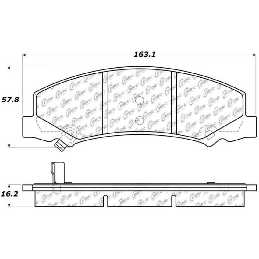 CENTRIC PARTS 103.11590 C-Tek Ceramic Brake Pads with Shims