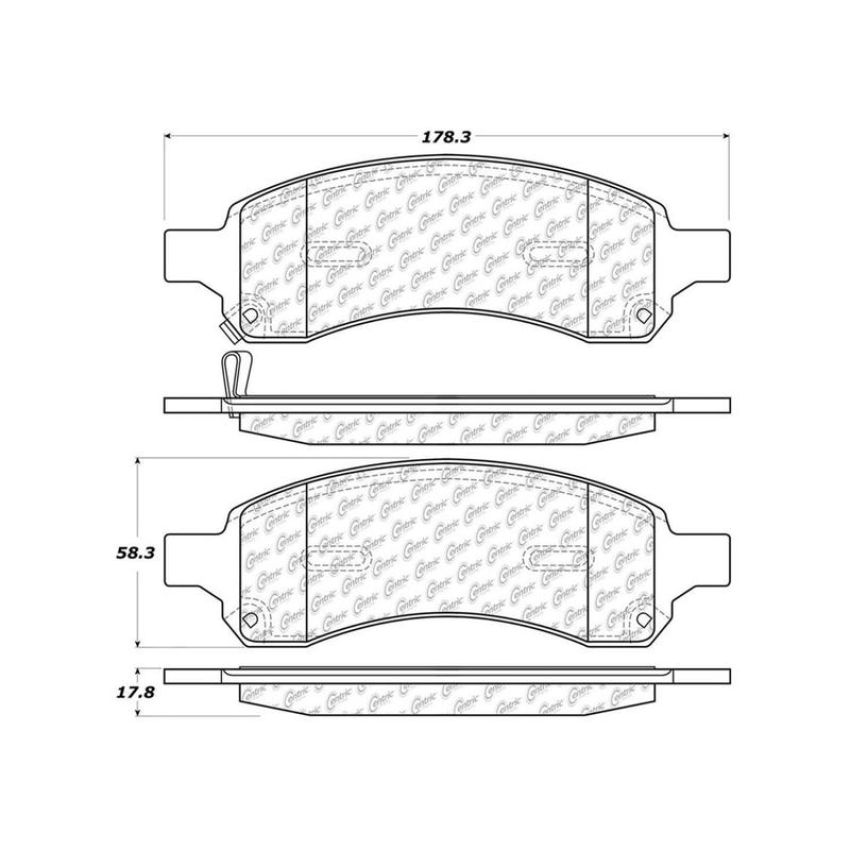 CENTRIC PARTS 103.11690 C-Tek Ceramic Brake Pads with Shims
