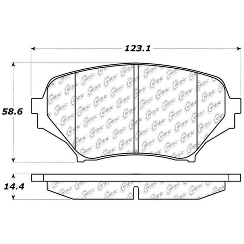 CENTRIC PARTS 103.11790 C-Tek Ceramic Brake Pads with Shims