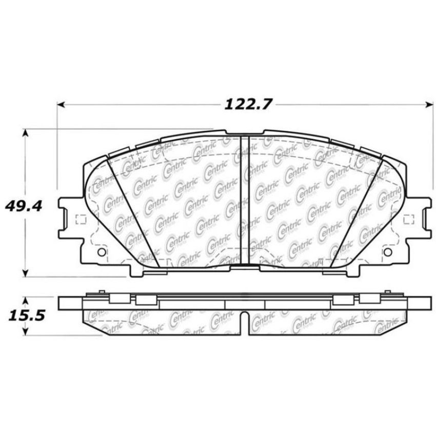 CENTRIC PARTS 103.11841 C-Tek Ceramic Brake Pads with Shims