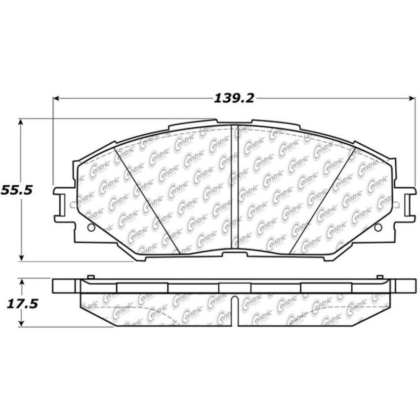 CENTRIC PARTS 103.12100 C-Tek Ceramic Brake Pads with Shims