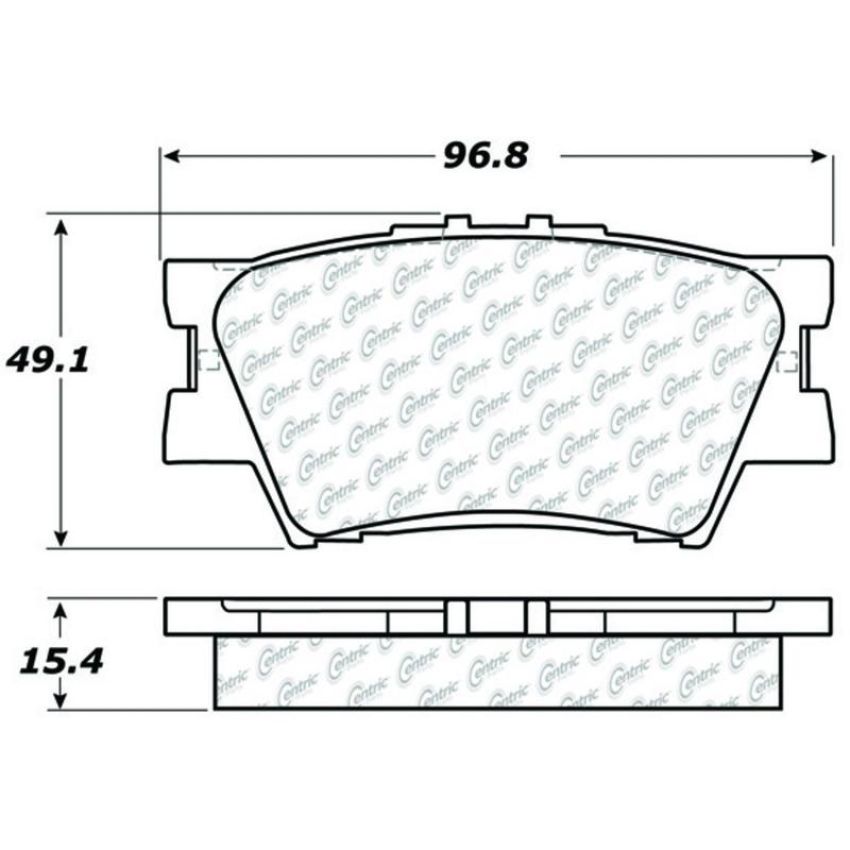 CENTRIC PARTS 103.12120 C-Tek Ceramic Brake Pads with Shims