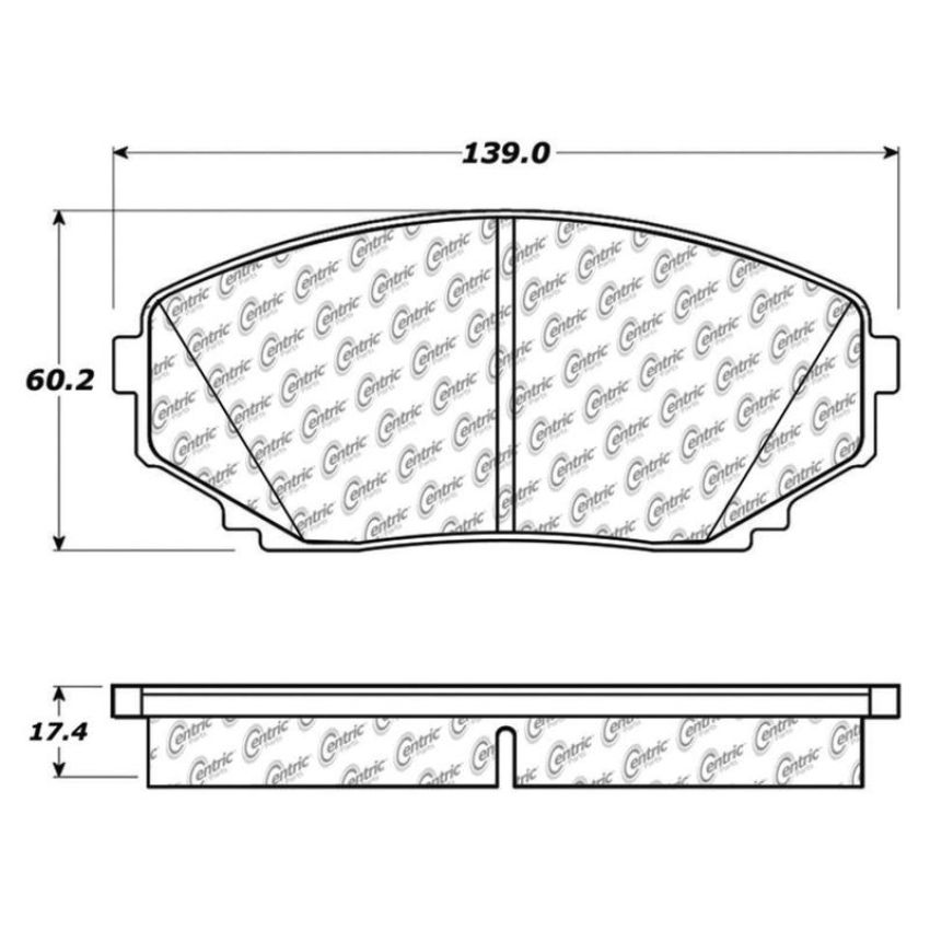 CENTRIC PARTS 103.12580 C-Tek Ceramic Brake Pads with Shims