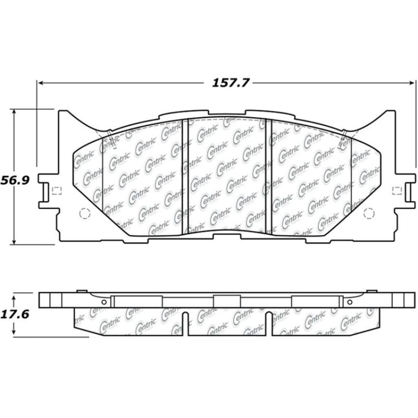 CENTRIC PARTS 103.12930 C-Tek Ceramic Brake Pads with Shims