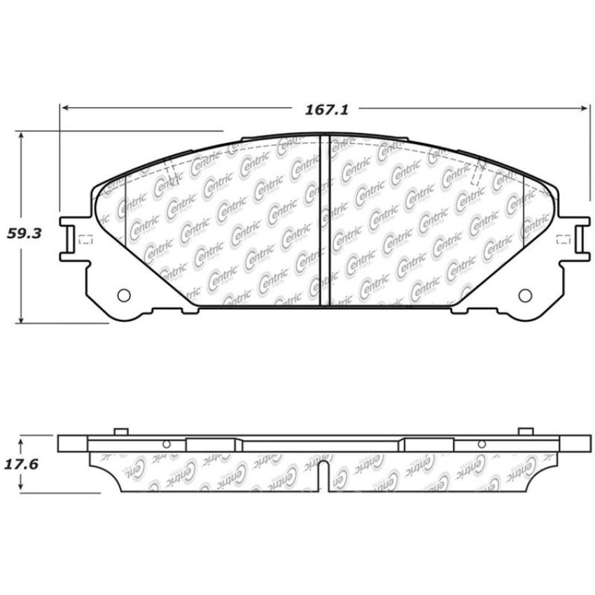 CENTRIC PARTS 103.13240 C-Tek Ceramic Brake Pads with Shims