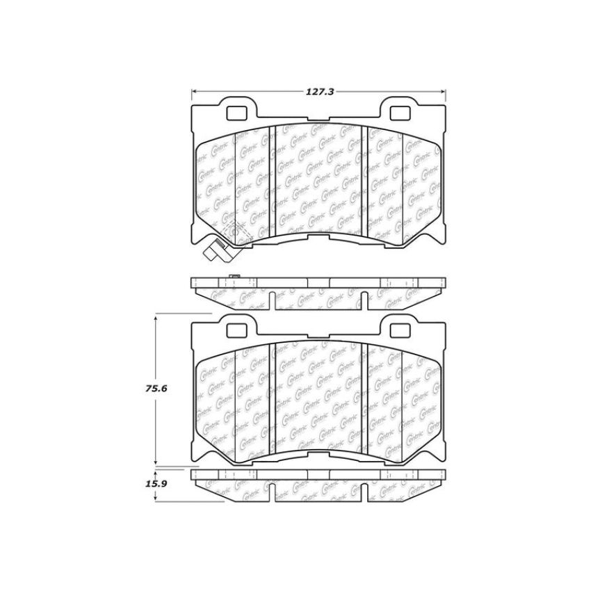 CENTRIC PARTS 103.13460 C-Tek Ceramic Brake Pads with Shims
