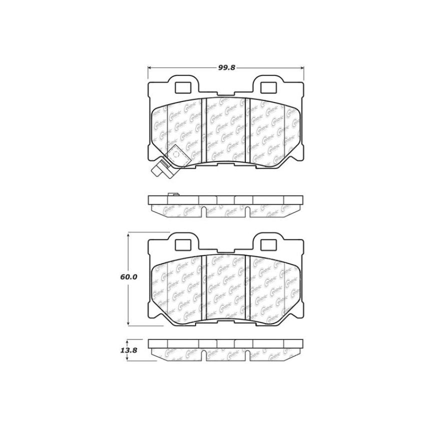 CENTRIC PARTS 103.13470 C-Tek Ceramic Brake Pads with Shims