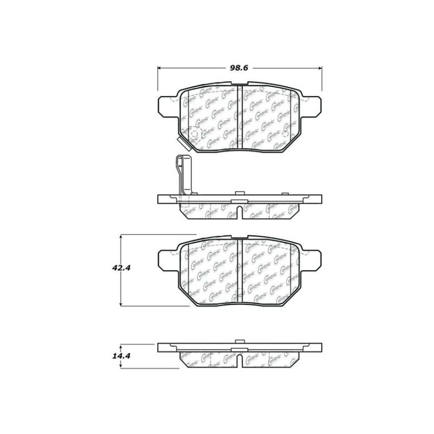 CENTRIC PARTS 103.13540 C-Tek Ceramic Brake Pads with Shims