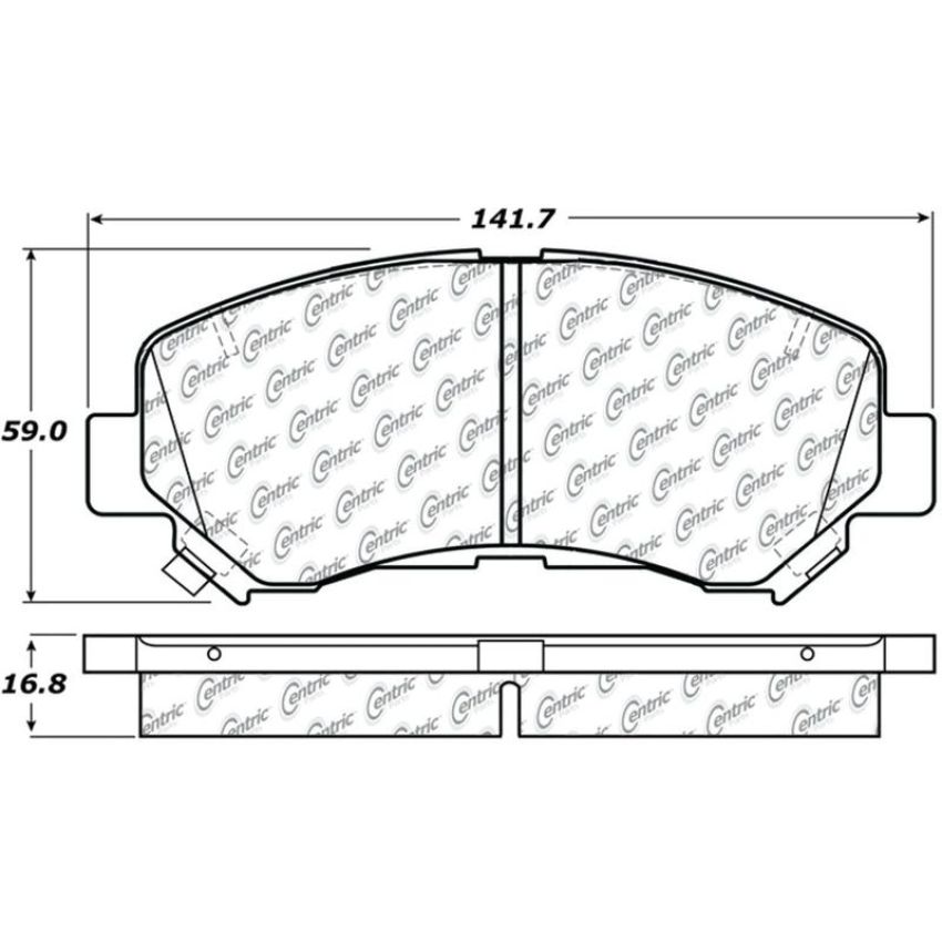 CENTRIC PARTS 103.13740 C-Tek Ceramic Brake Pads with Shims