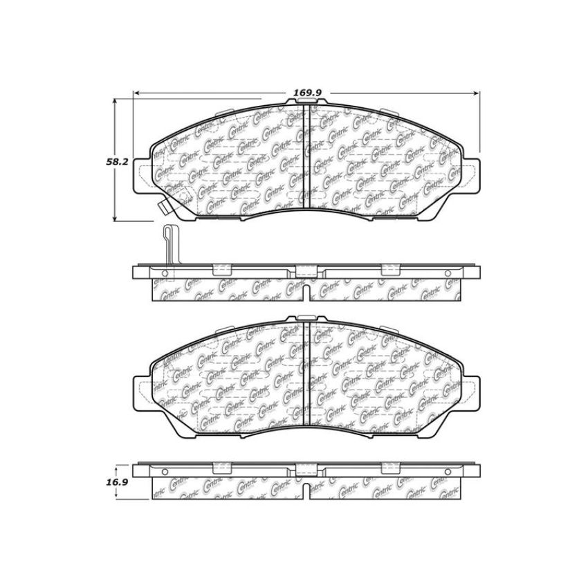 CENTRIC PARTS 103.13780 C-Tek Ceramic Brake Pads with Shims