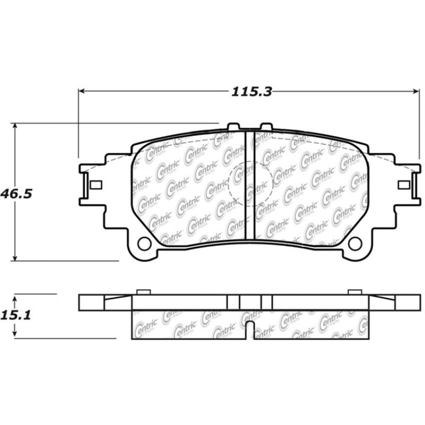 CENTRIC PARTS 103.13910 C-Tek Ceramic Brake Pads with Shims