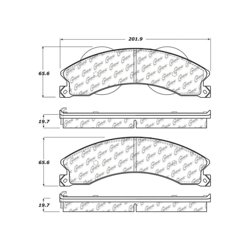 CENTRIC PARTS 103.14110 C-Tek Ceramic Brake Pads with Shims