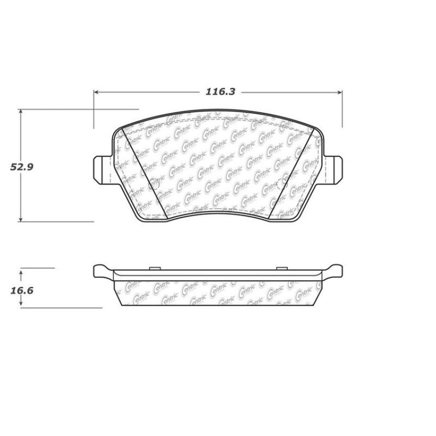 CENTRIC PARTS 103.14350 C-Tek Ceramic Brake Pads with Shims
