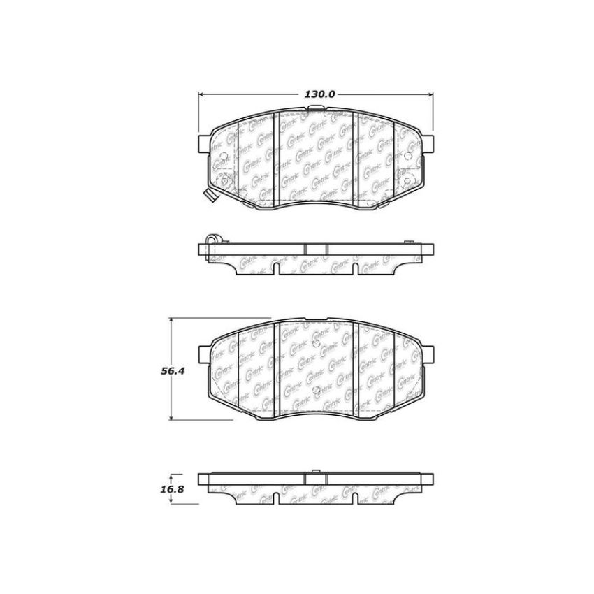 CENTRIC PARTS 103.14470 C-Tek Ceramic Brake Pads with Shims