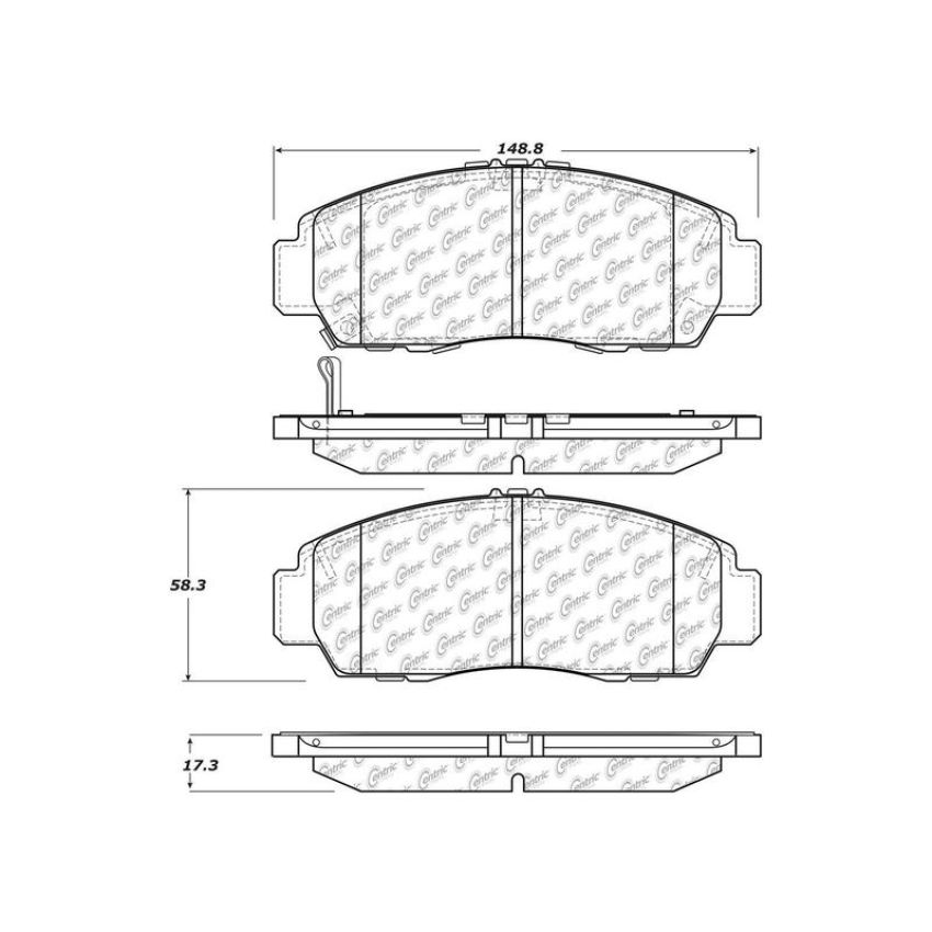 CENTRIC PARTS 103.15060 C-Tek Ceramic Brake Pads with Shims