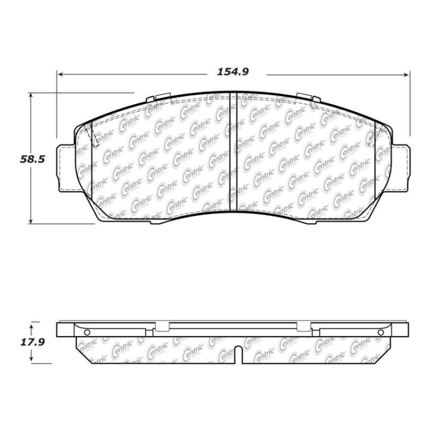 CENTRIC PARTS 103.15210 C-Tek Ceramic Brake Pads with Shims