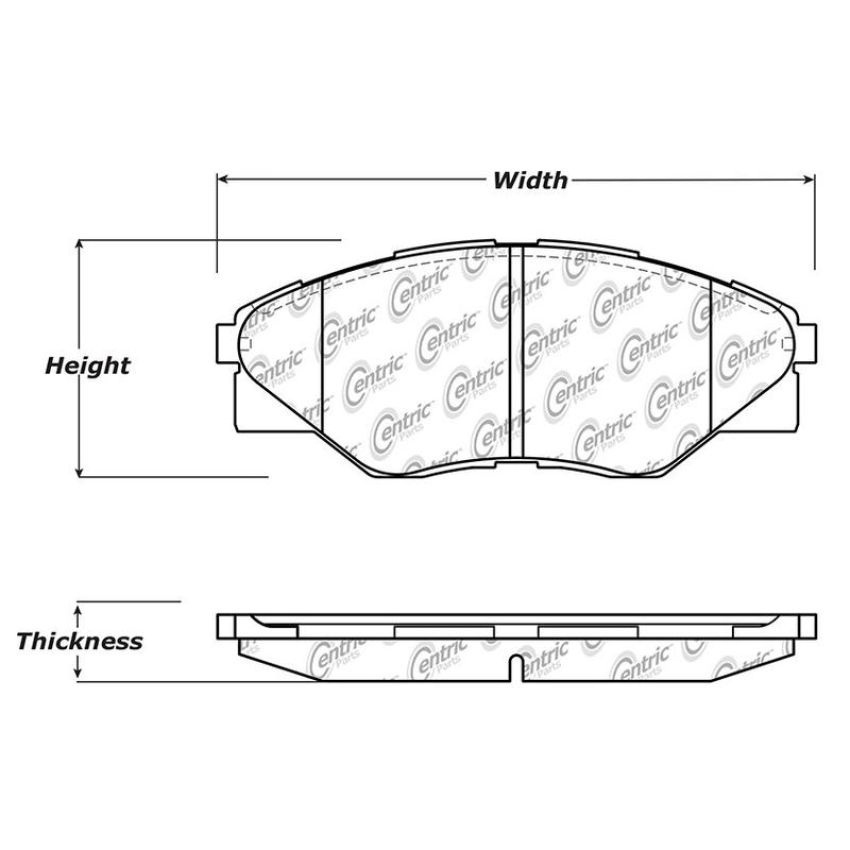 CENTRIC PARTS 103.15230 C-Tek Ceramic Brake Pads with Shims