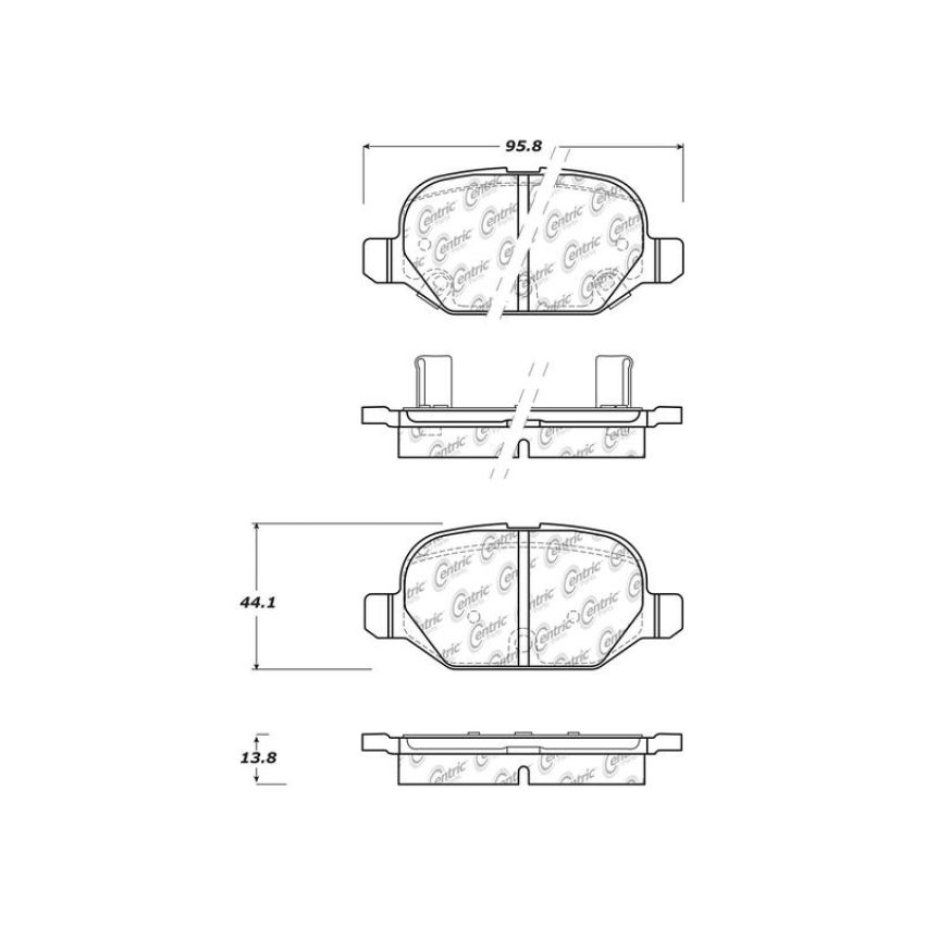 CENTRIC PARTS 103.15690 C-Tek Ceramic Brake Pads with Shims