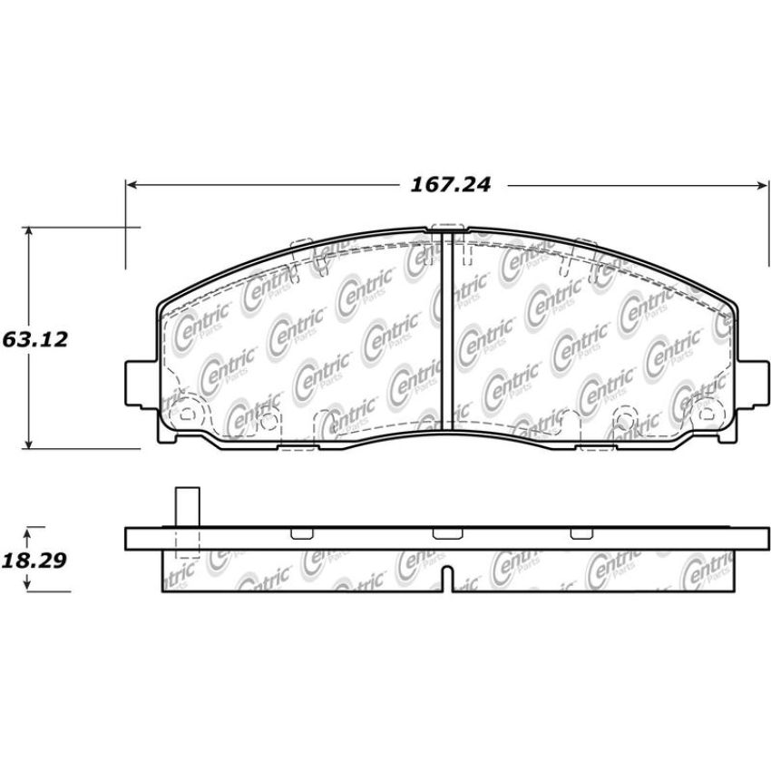 CENTRIC PARTS 103.15890 C-Tek Ceramic Brake Pads with Shims