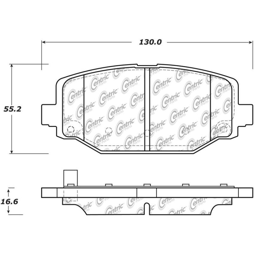 CENTRIC PARTS 103.15960 C-Tek Ceramic Brake Pads with Shims