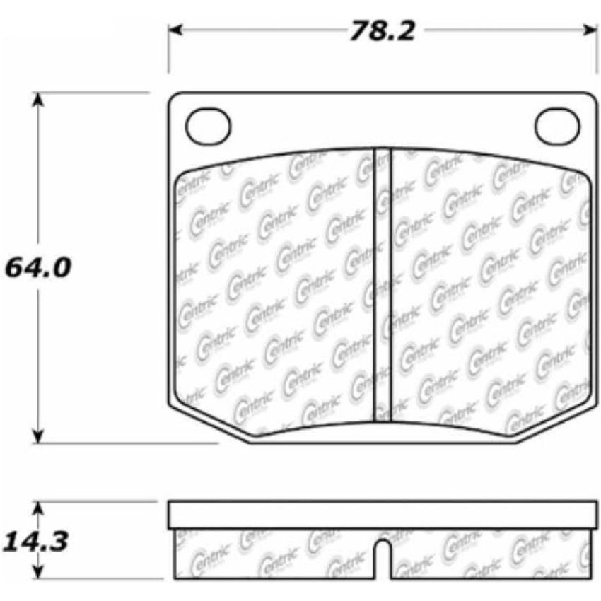 CENTRIC PARTS 104.00020 Posi Quiet Semi-Metallic Brake Pads