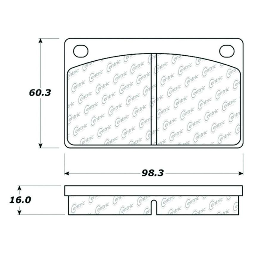 CENTRIC PARTS 104.00430 Posi Quiet Semi-Metallic Brake Pads