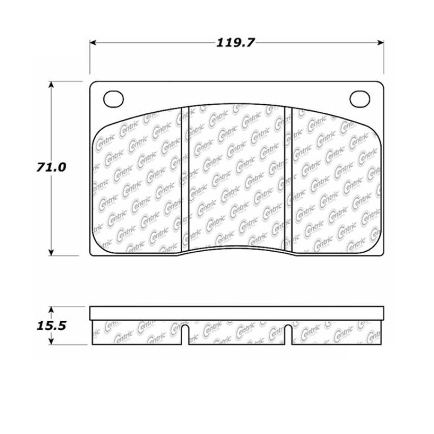 CENTRIC PARTS 104.01350 Posi Quiet Semi-Metallic Brake Pads with Hardware