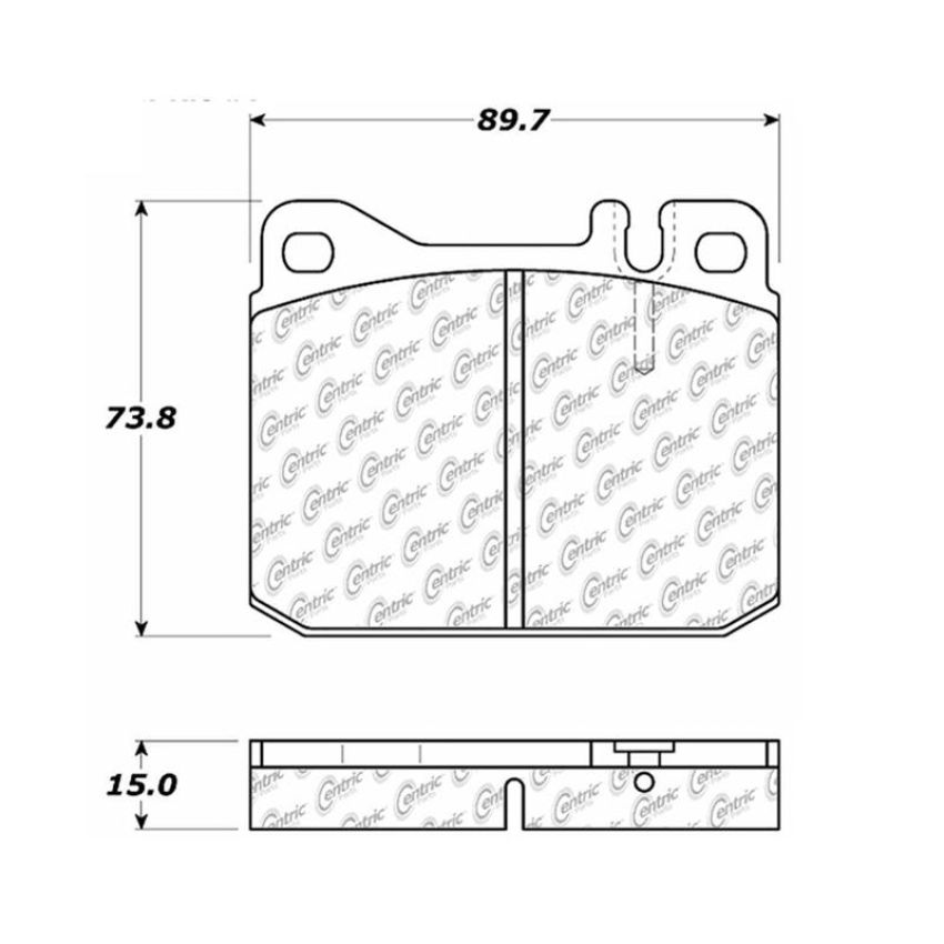 CENTRIC PARTS 104.01450 Posi Quiet Semi-Metallic Brake Pads