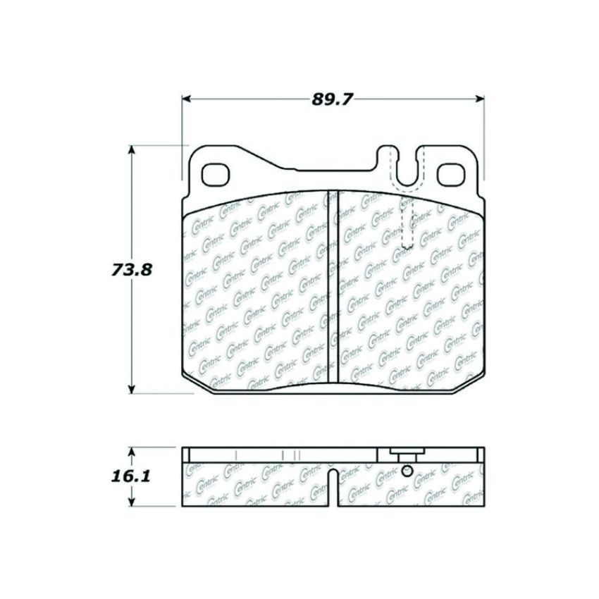 CENTRIC PARTS 104.01451 Posi Quiet Semi-Metallic Brake Pads