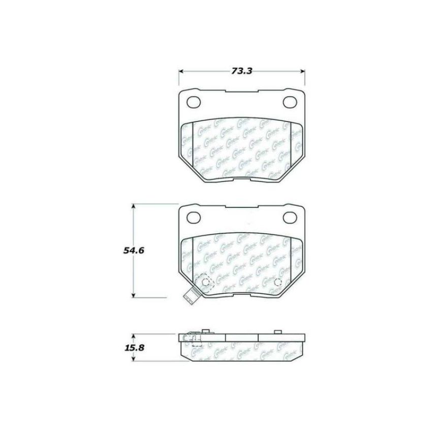 CENTRIC PARTS 104.04611 Posi Quiet Semi-Metallic Brake Pads
