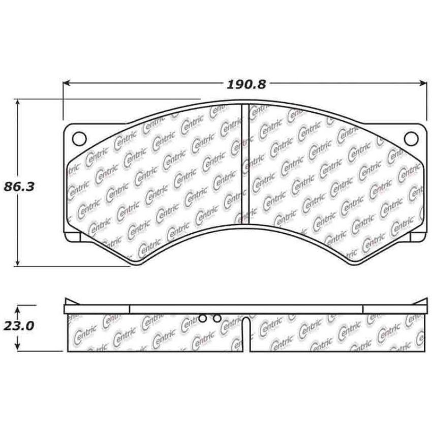 CENTRIC PARTS 104.04940 Posi Quiet Semi-Metallic Brake Pads
